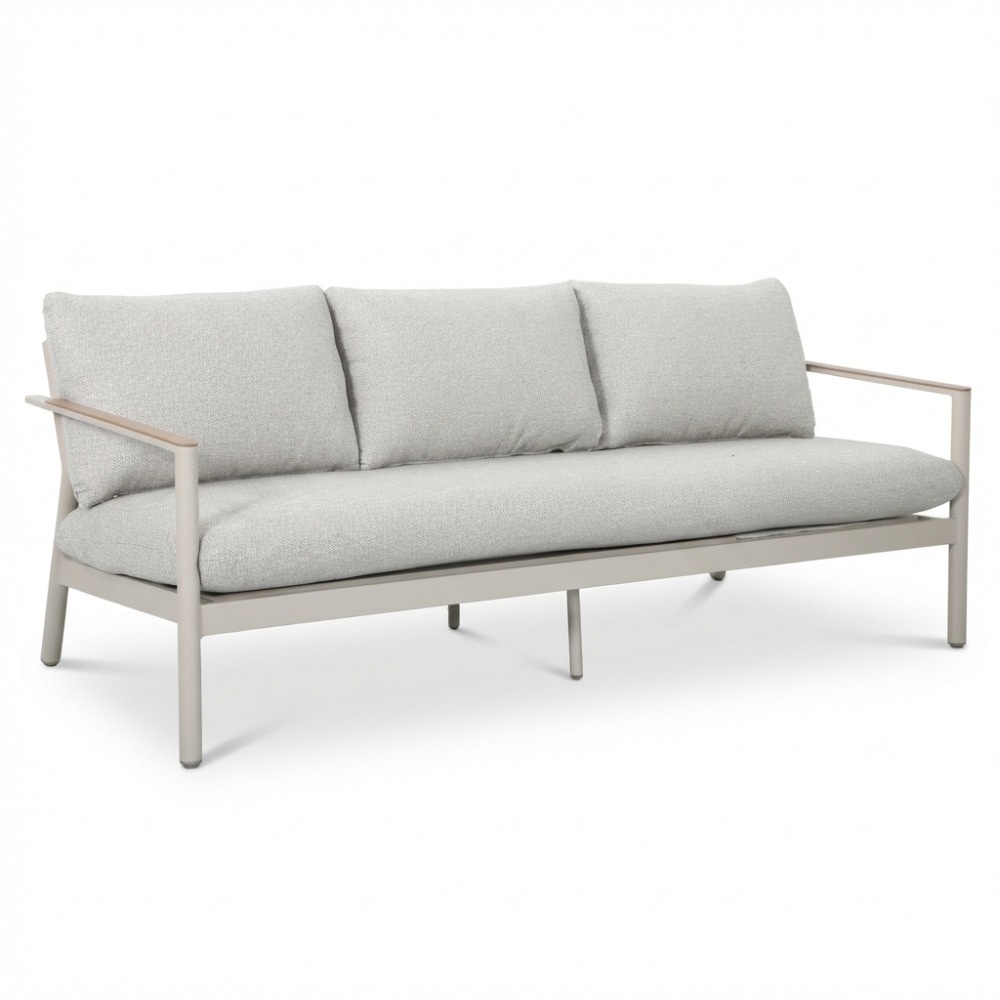 Florence/Palau stoel-bank loungeset 5 personen | aluminium + touw | beige | 5-delig