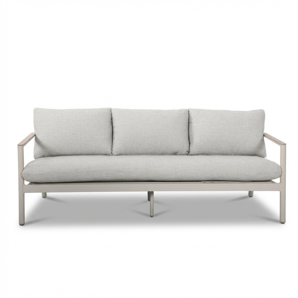 Florence/Palau stoel-bank loungeset 5 personen | aluminium + touw | beige | 5-delig
