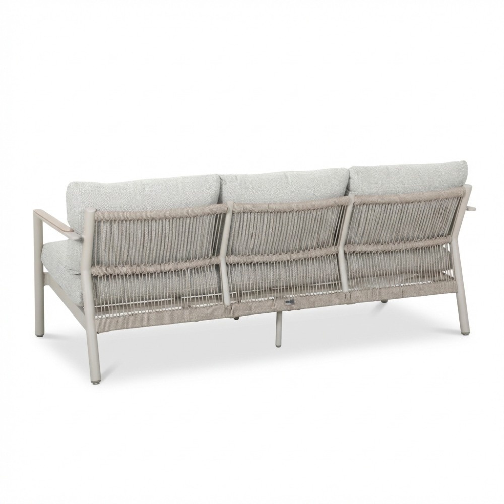 Florence/Palau stoel-bank loungeset 5 personen | aluminium + touw | beige | 5-delig