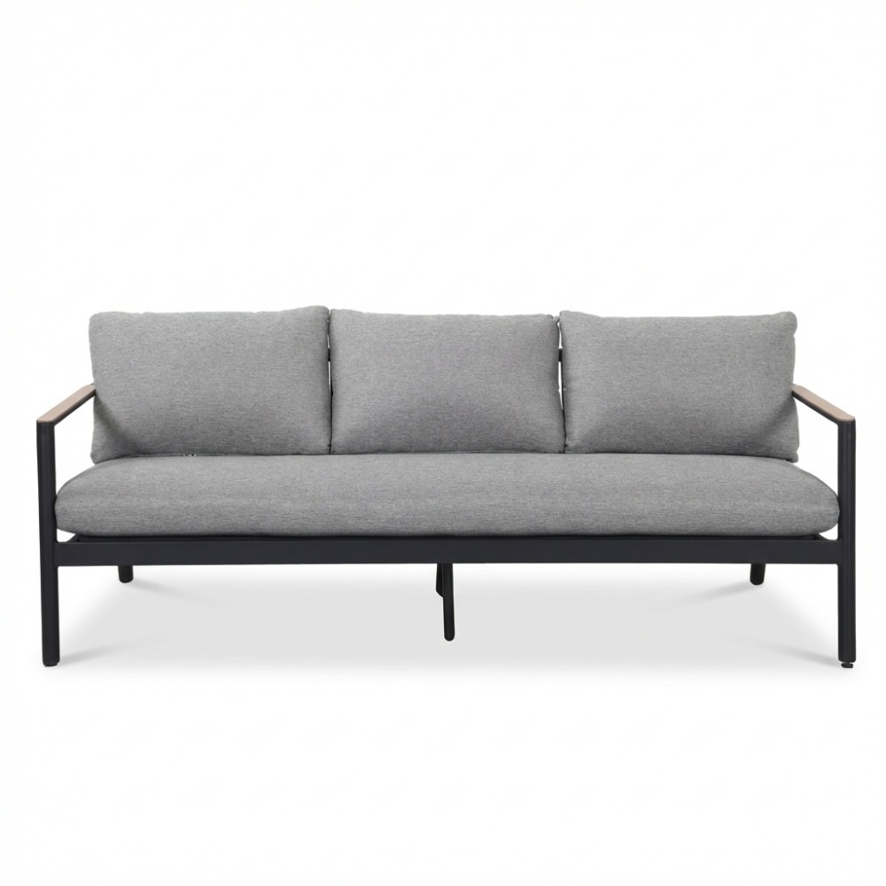 Florence/Palau stoel-bank loungeset 5 personen | aluminium + touw | antraciet | 5-delig