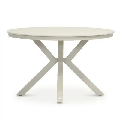 Cuba dining tuintafel 5 personen | sintered stone + aluminium | beige | 144cm rond