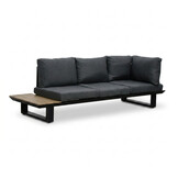 Atlanta hoek loungeset 6 personen | aluminium + polywood | antraciet | 3-delig - 305x228cm