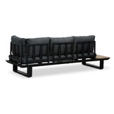 Atlanta hoek loungeset 6 personen | aluminium + polywood | antraciet | 3-delig - 305x228cm