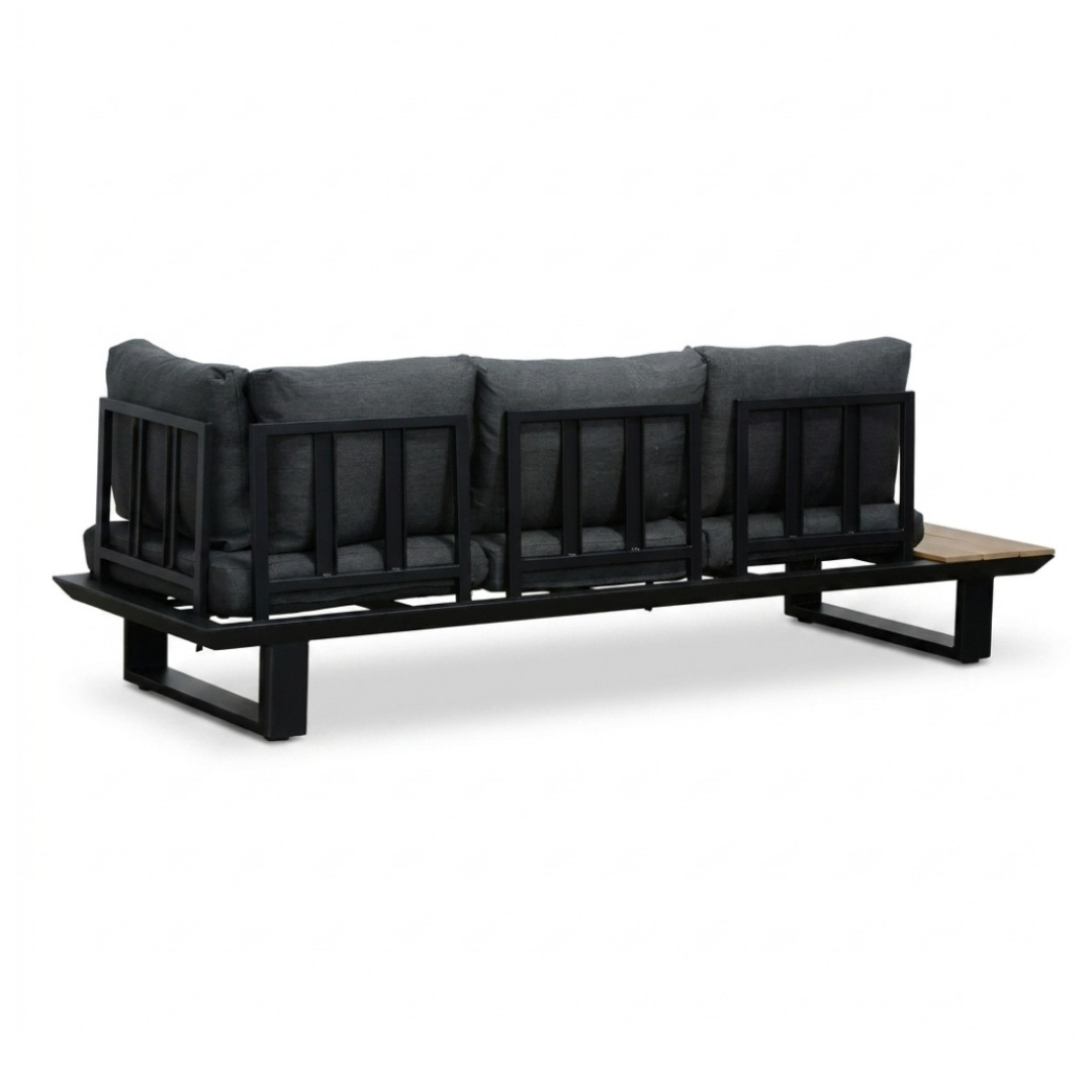 Atlanta hoek loungeset 6 personen | aluminium + polywood | antraciet | 3-delig - 305x228cm