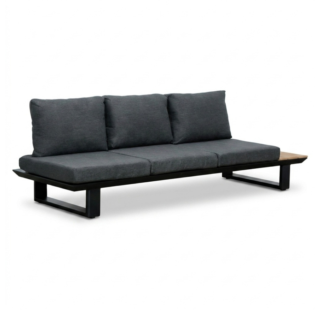Atlanta hoek loungeset 6 personen | aluminium + polywood | antraciet | 3-delig - 305x228cm