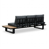 Atlanta hoek loungeset 6 personen | aluminium + polywood | antraciet | 3-delig - 305x228cm