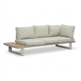 Atlanta hoek loungeset 6 personen | aluminium + polywood | beige | 3-delig - 305x228cm