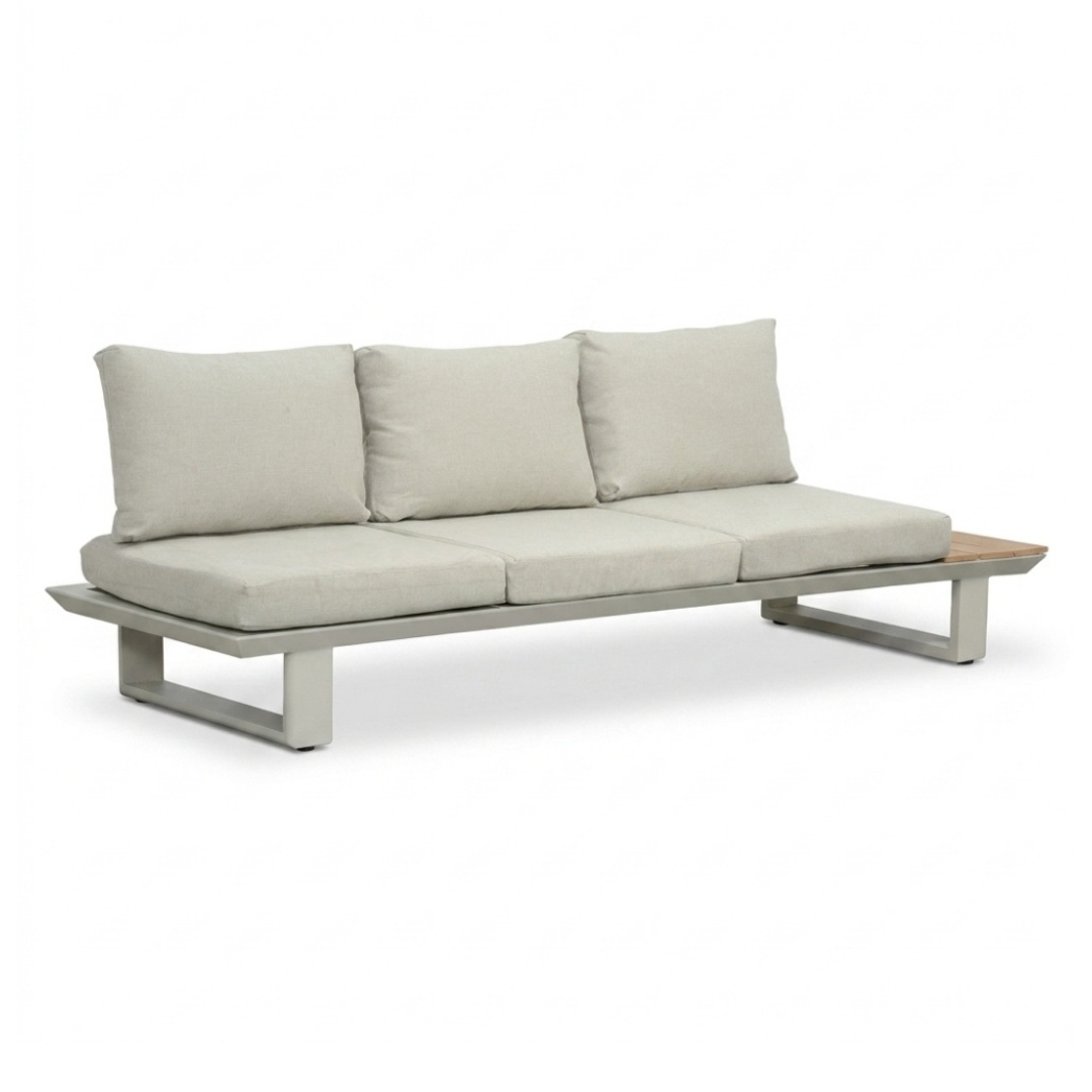Atlanta hoek loungeset 6 personen | aluminium + polywood | beige | 3-delig - 305x228cm