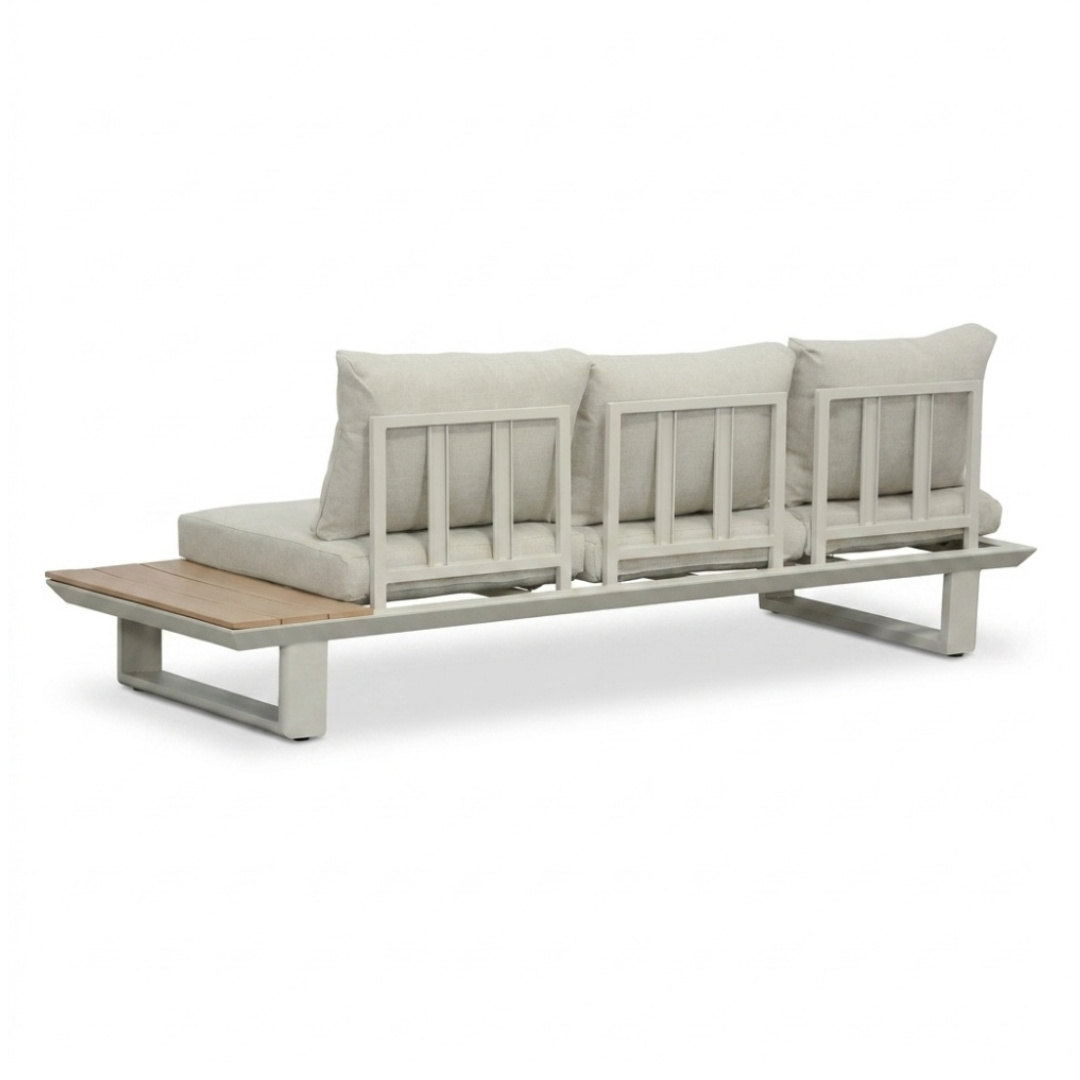 Atlanta hoek loungeset 6 personen | aluminium + polywood | beige | 3-delig - 305x228cm