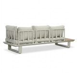 Atlanta hoek loungeset 6 personen | aluminium + polywood | beige | 3-delig - 305x228cm