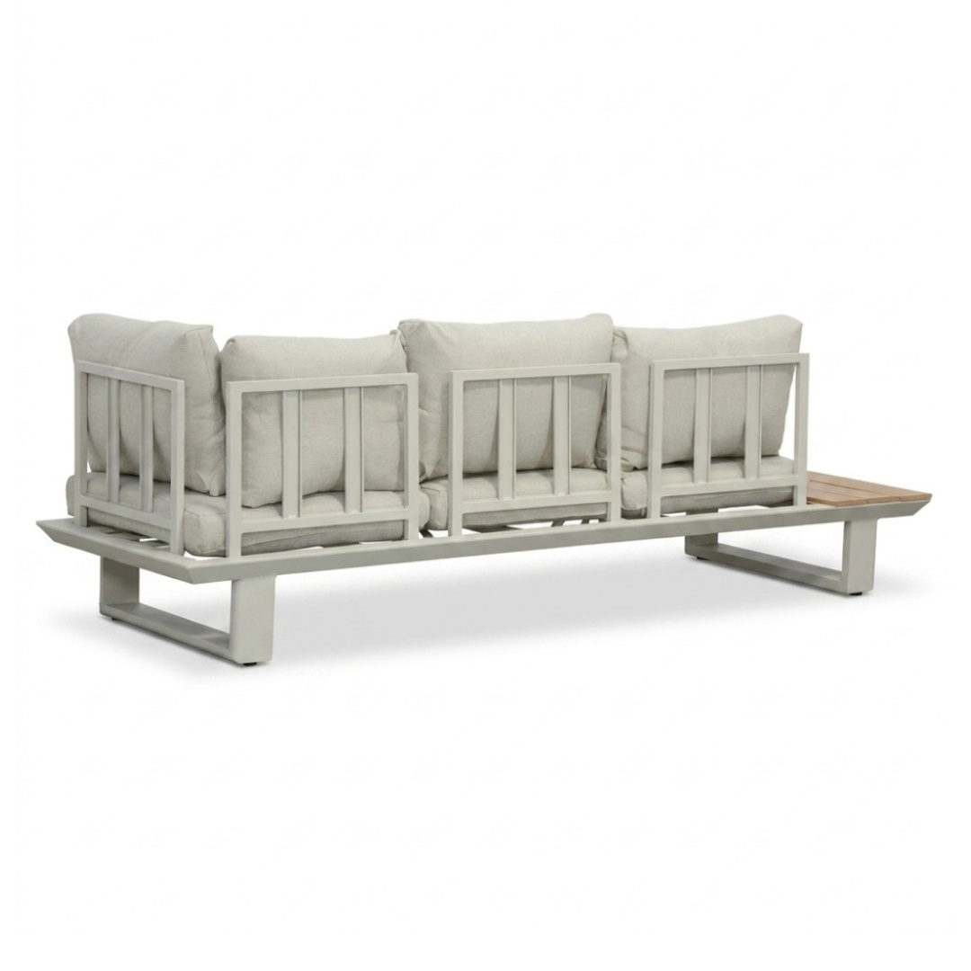 Atlanta hoek loungeset 6 personen | aluminium + polywood | beige | 3-delig - 305x228cm
