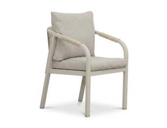 Calgary tuinstoel beige | touw + aluminium | beige