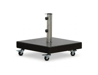 Granito parasolvoet 50kg met zwenkwielen | graniet | antraciet