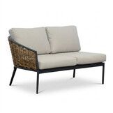 Lucca dining loungeset 5 personen | wicker + aluminium | zand | 4-delig - 219x219cm