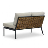 Lucca dining loungeset 5 personen | wicker + aluminium | zand | 4-delig - 219x219cm