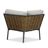 Lucca dining loungeset 5 personen | wicker + aluminium | zand | 4-delig - 219x219cm