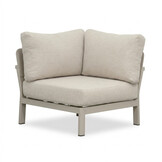 Marbella hoek loungeset beige 5 personen | aluminium + teak | beige | 4-delig - 222x222cm