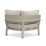 Marbella hoek loungeset beige 5 personen | aluminium + teak | beige | 4-delig - 222x222cm