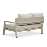 Marbella hoek loungeset beige 5 personen | aluminium + teak | beige | 4-delig - 222x222cm