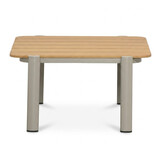 Marbella hoek loungeset beige 5 personen | aluminium + teak | beige | 4-delig - 222x222cm