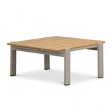 Marbella hoek loungeset beige 5 personen | aluminium + teak | beige | 4-delig - 222x222cm