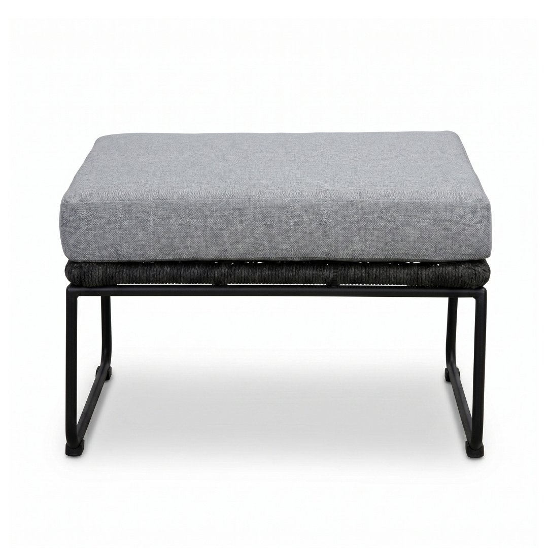 Potenza hoek loungeset 5 personen | aluminium + touw | Stone Grey | 4-delig - 213x213cm