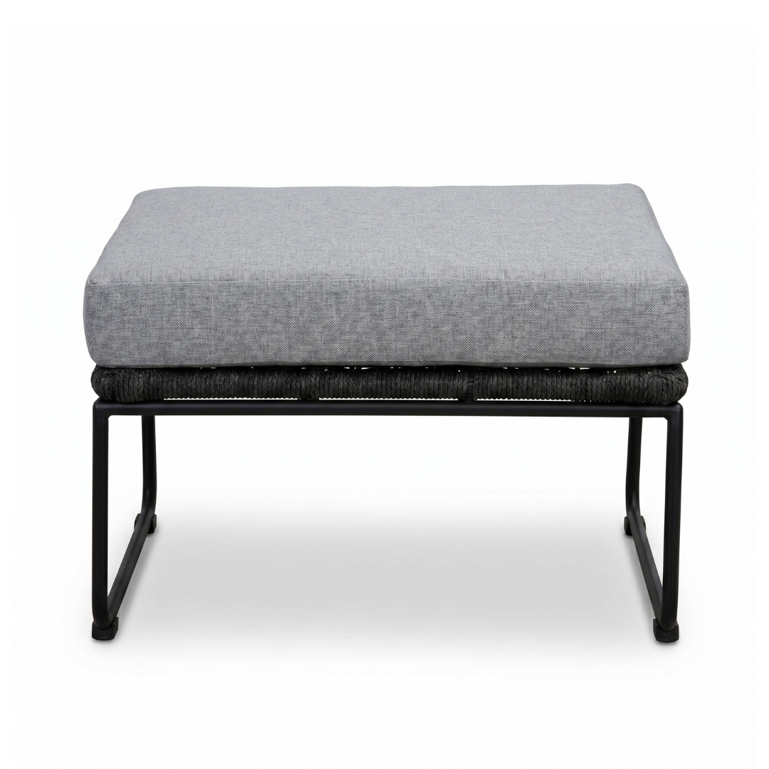 Potenza hoek loungeset 5 personen | aluminium + touw | Stone Grey | 4-delig - 213x213cm