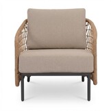 Vienna/Palau stoel-bank loungeset 5 personen | wicker + aluminium | zand | 5-delig