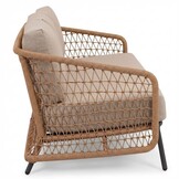 Vienna/Palau stoel-bank loungeset 5 personen | wicker + aluminium | zand | 5-delig