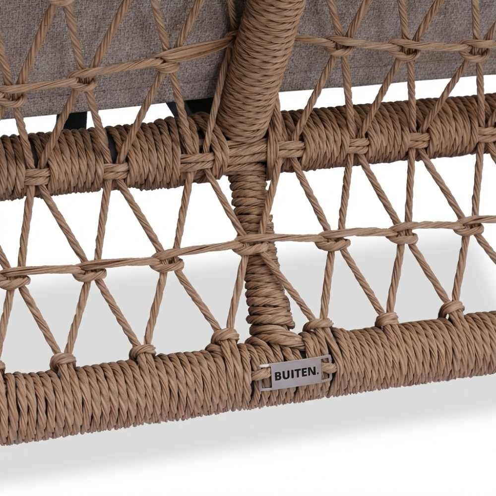 Vienna/Palau stoel-bank loungeset 5 personen | wicker + aluminium | zand | 5-delig