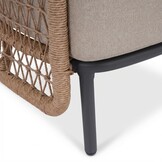Vienna/Palau stoel-bank loungeset 5 personen | wicker + aluminium | zand | 5-delig
