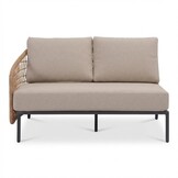 Vienna/Palau hoek loungeset 5 personen | wicker + aluminium | zand | 4-delig - 223x223cm