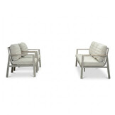 Tokyo/Palau stoel-bank loungeset 5 personen | aluminium + polywood | antraciet | 5-delig