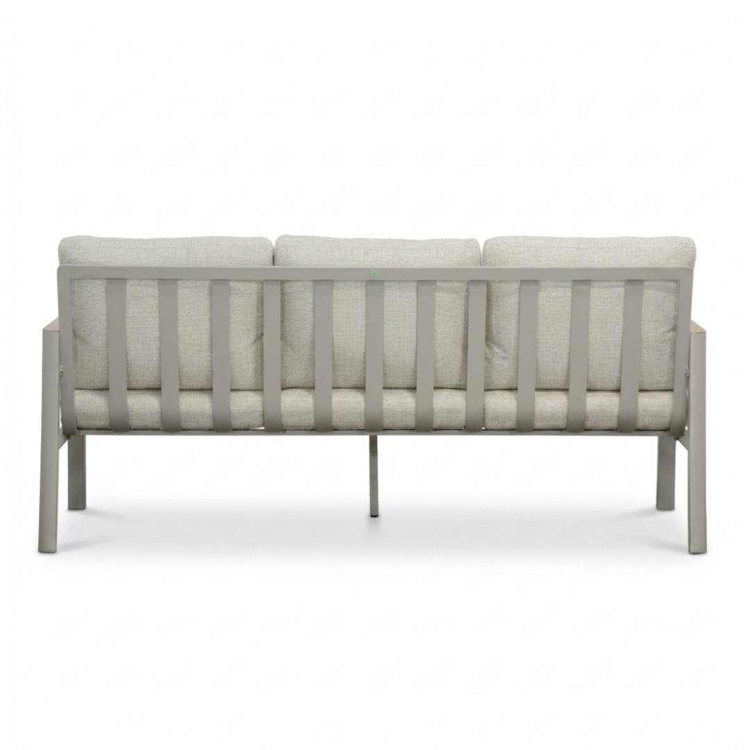 Tokyo/Palau stoel-bank loungeset 5 personen | aluminium + polywood | antraciet | 5-delig
