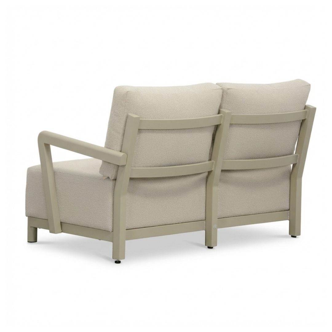Amalfi/Palau hoek loungeset 6 personen | aluminium + polywood | beige | 6-delig - 289x222cm