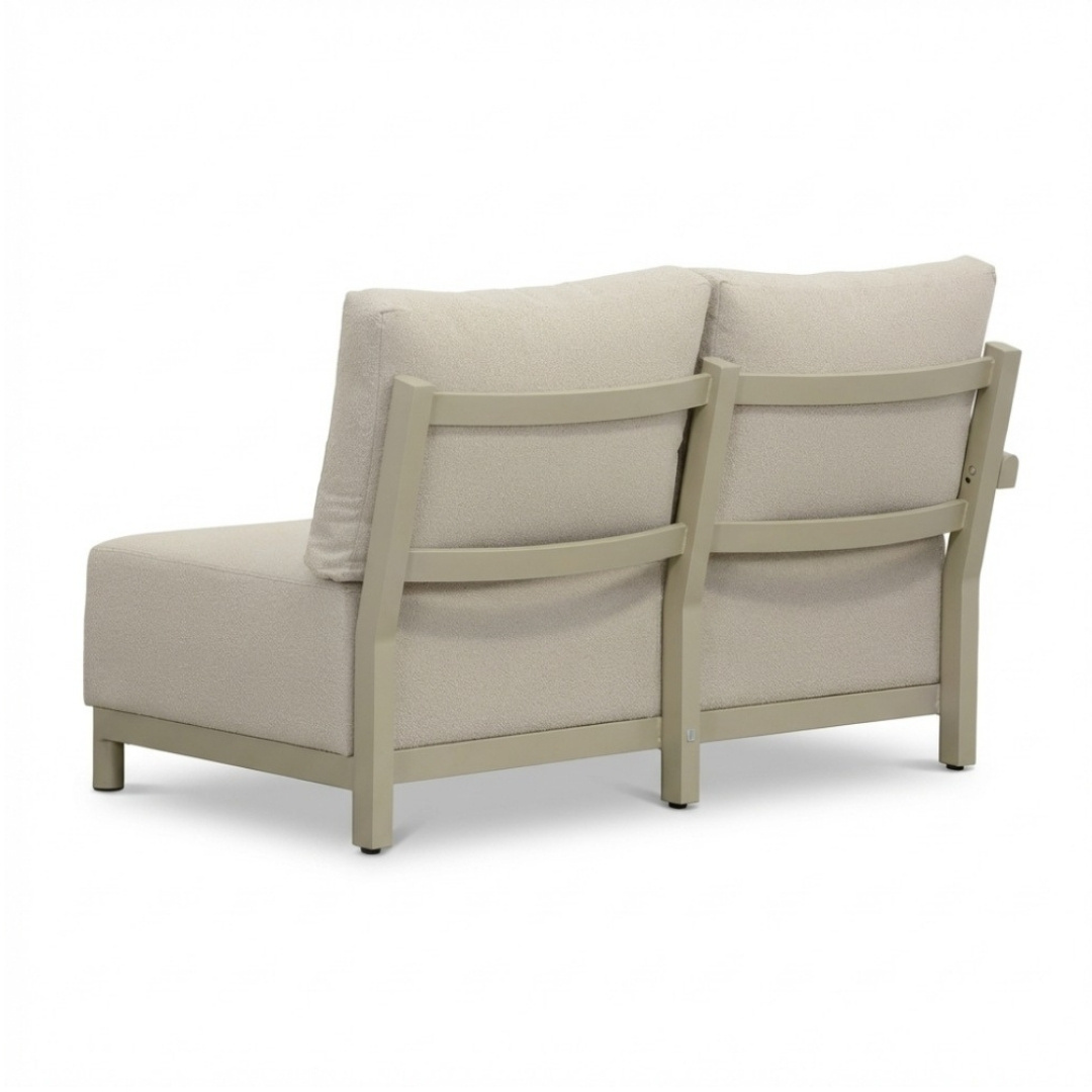 Amalfi/Palau hoek loungeset 6 personen | aluminium + polywood | beige | 6-delig - 289x222cm