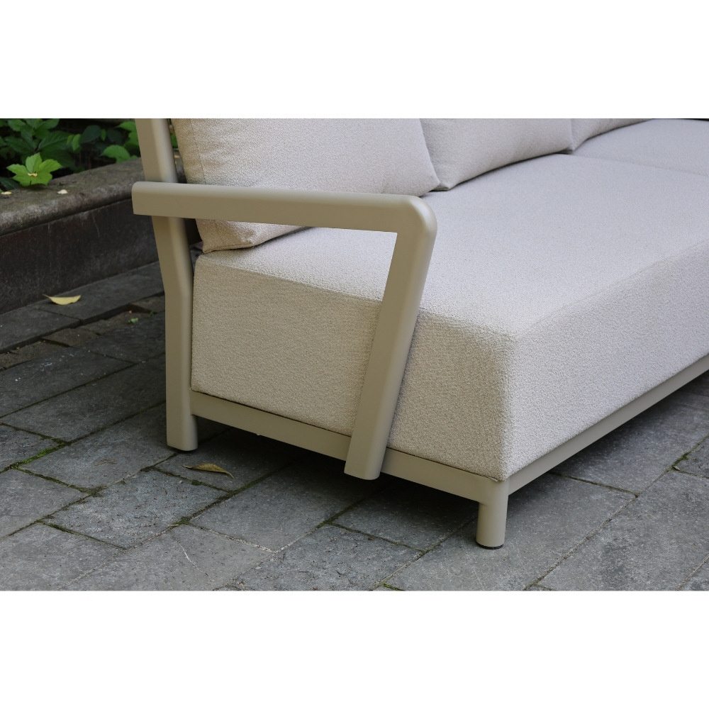 Amalfi/Palau stoel-bank loungeset 5 personen | aluminium + polywood | beige | 5-delig