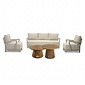 LUX outdoor living Amalfi/Palau stoel-bank loungeset 5 personen | aluminium + polywood | beige | 5-delig