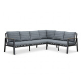 Tokyo/Palau hoek loungeset 6 personen | aluminium + polywood | antraciet | 5-delig - 264x204cm