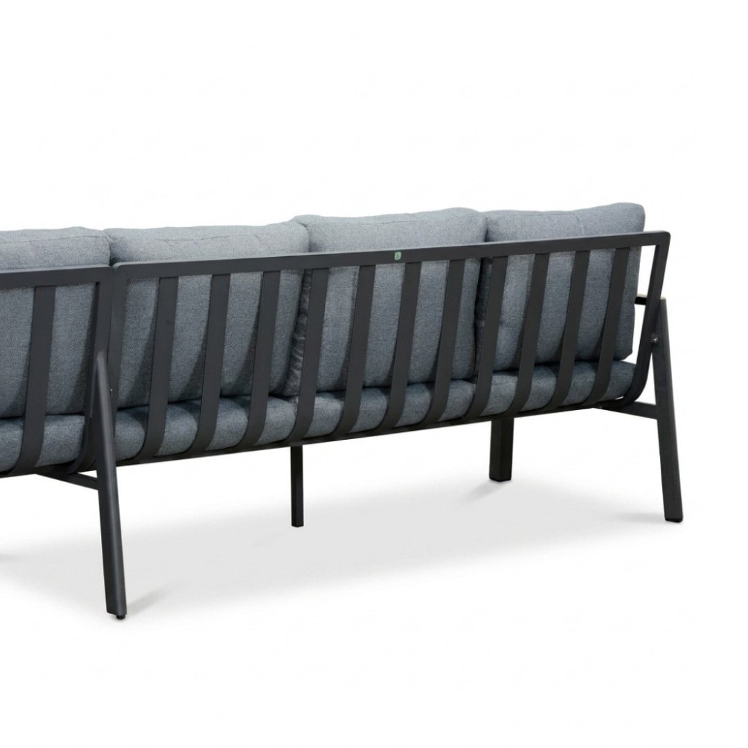 Tokyo/Palau hoek loungeset 6 personen | aluminium + polywood | antraciet | 5-delig - 264x204cm