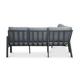 Tokyo/Palau hoek loungeset 6 personen | aluminium + polywood | antraciet | 5-delig - 264x204cm