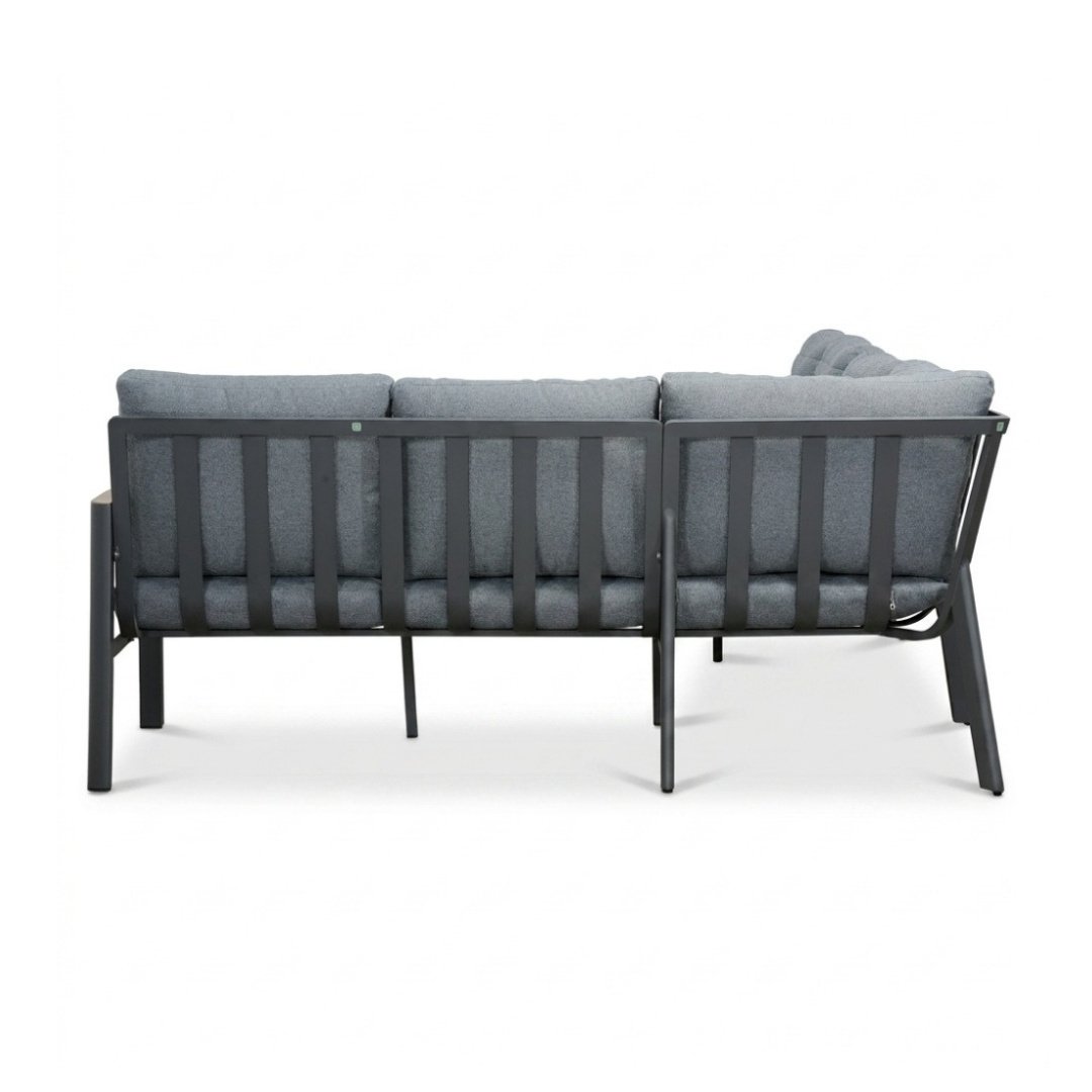 Tokyo/Palau hoek loungeset 6 personen | aluminium + polywood | antraciet | 5-delig - 264x204cm