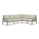 Tokyo/Palau hoek loungeset 6 personen | aluminium + polywood | beige | 5-delig - 264x204cm