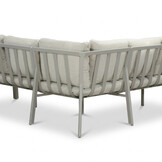 Tokyo/Palau hoek loungeset 6 personen | aluminium + polywood | beige | 5-delig - 264x204cm