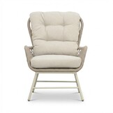 Dex lounge balkonset 4-delig | touw + aluminium | Almond Beige