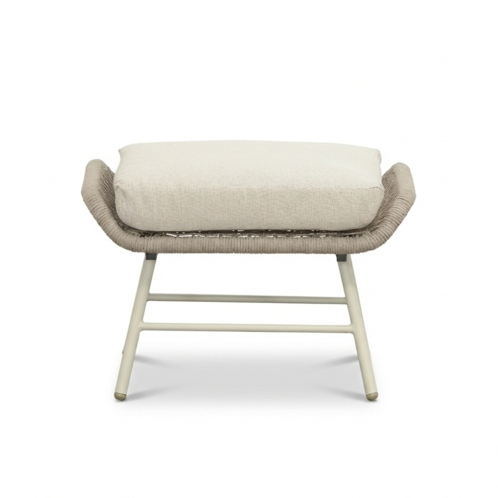 Dex lounge balkonset 4-delig | touw + aluminium | Almond Beige