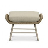 Dex loungestoel incl. voetenbank | touw + aluminium | Sandstone