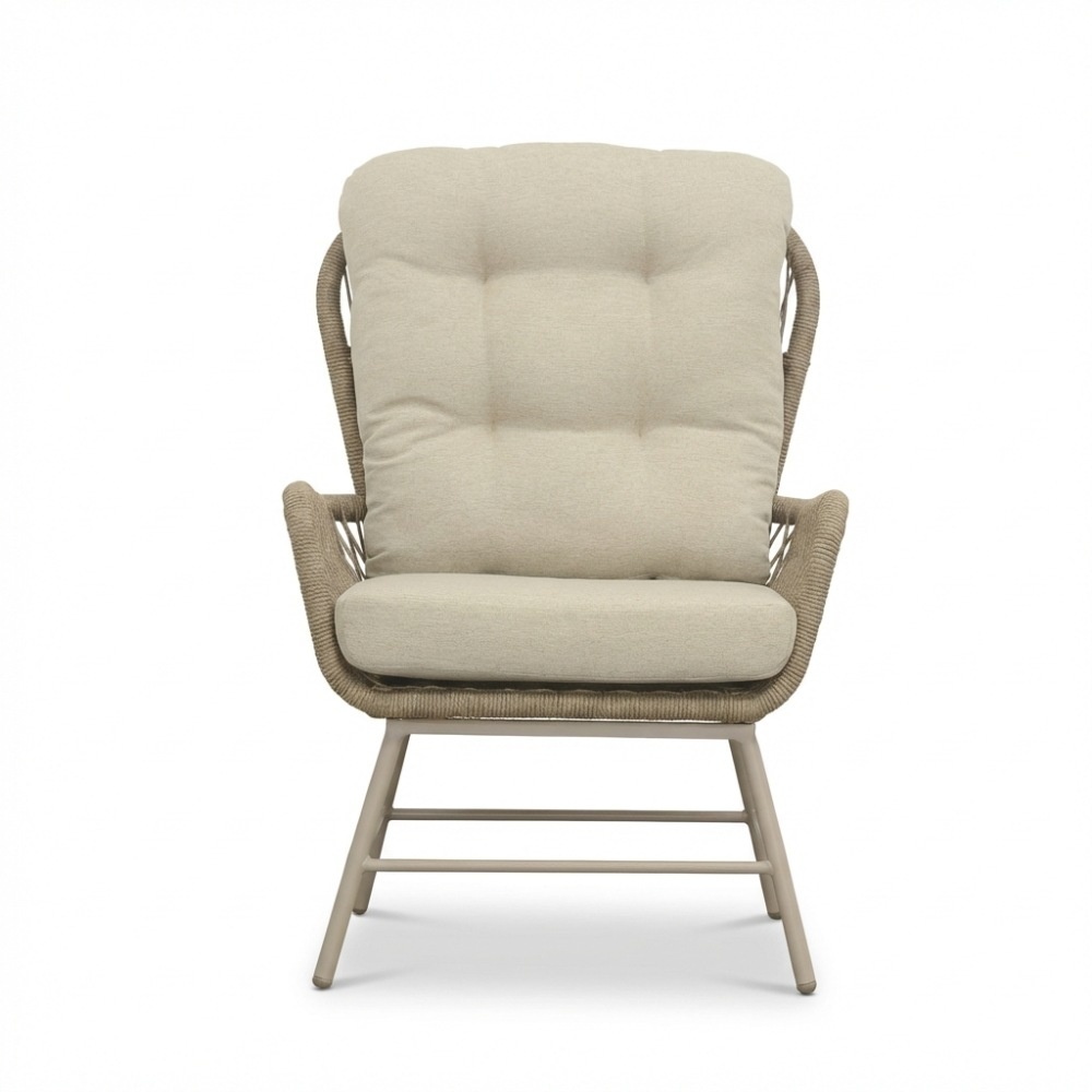 Dex lounge balkonset 4-delig | touw + aluminium | Sandstone