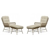 Dex lounge balkonset 4-delig | touw + aluminium | Sandstone
