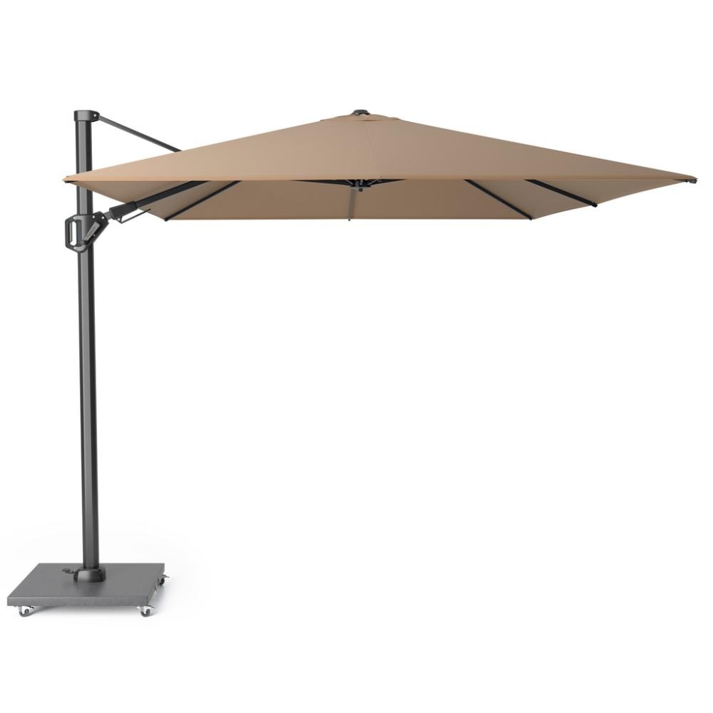 Challenger T² zweefparasol | 350x260cm met Monza parasolvoet 90kg | taupe